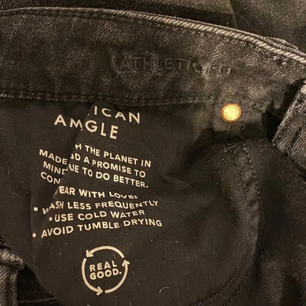 American Eagle Outfitters Black Straight Jeans 28x32